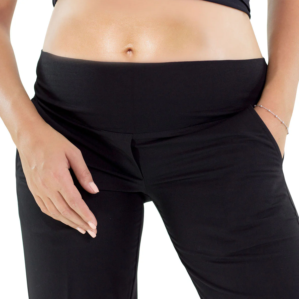 Pantalone premaman ufficio - Nero - immagine 4