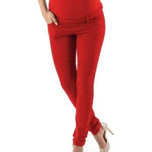 Pantalone Premaman Slim Fit - Rosso