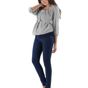 Pantalone Premaman Slim Fit - Blu