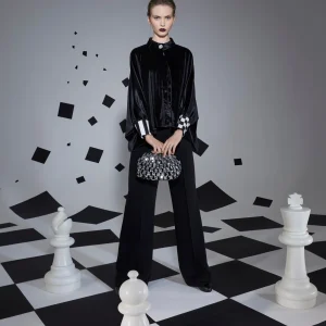 Poncho Camicia Black and White