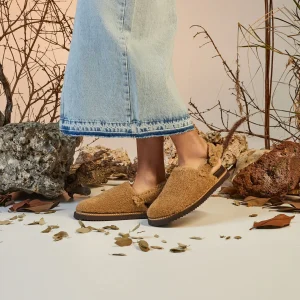 SANDALO SHEARLING NEVADA SABBIA