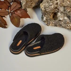 SANDALO SHEARLING NEBRASKA NERO