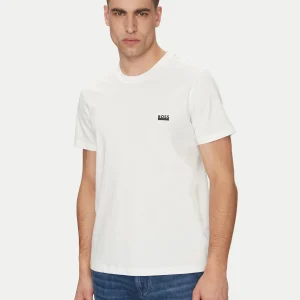 BOSS – T-Shirt Uomo In Cotone Con Logo – Bianco