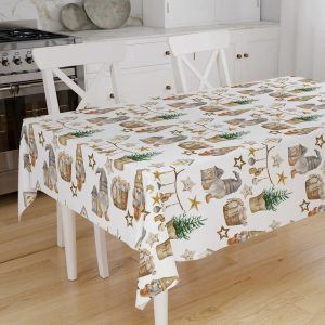 VINGI – Tovaglia Antimacchia Natalizia Con Gnomi