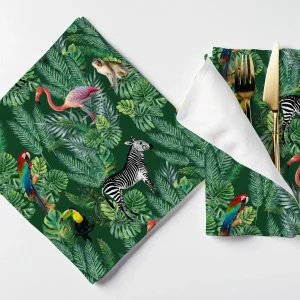 6 Tovaglioli Natura Tropicale Verde