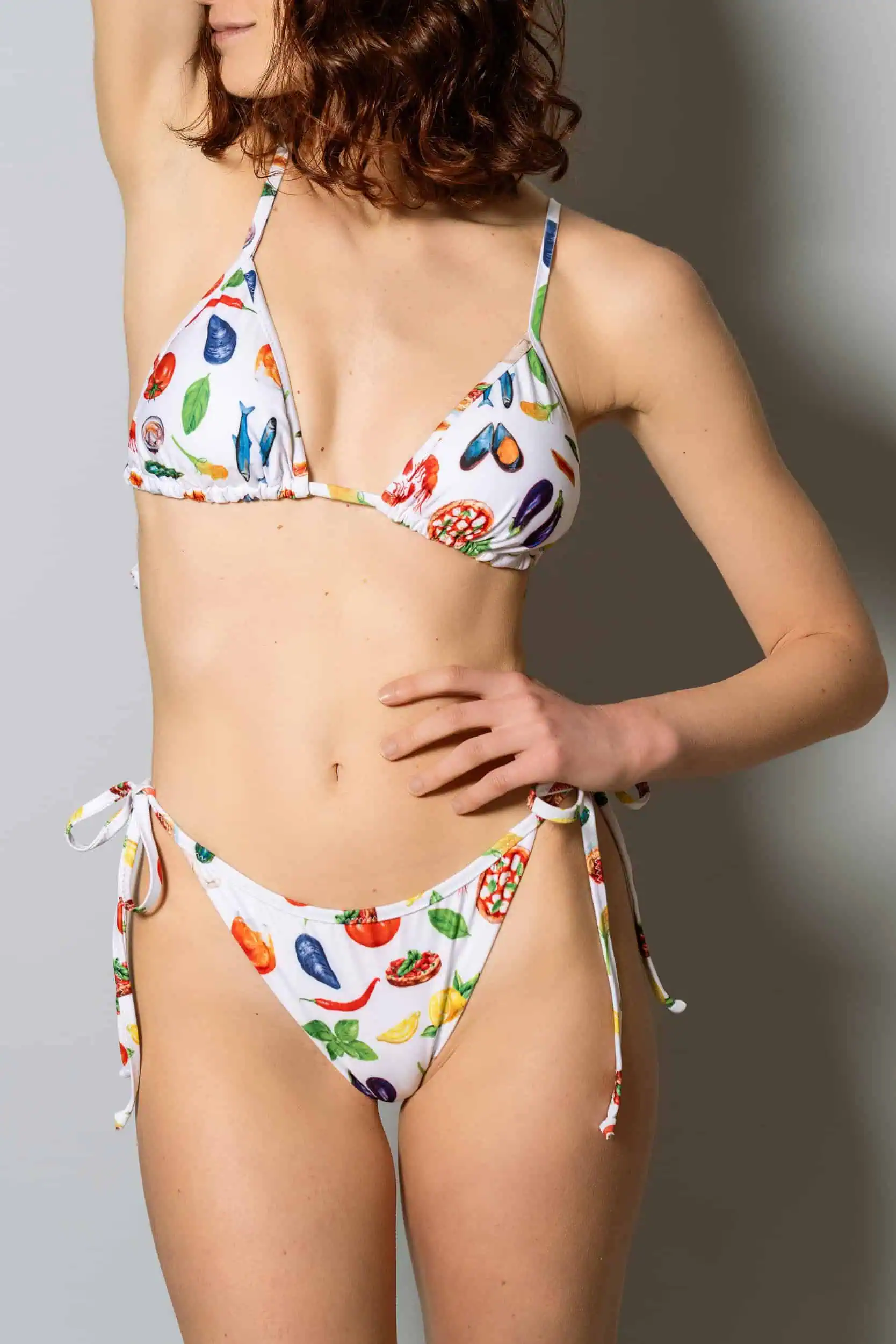 Adele Italy – Bikini triangolo con imbottitura e slip brasiliana